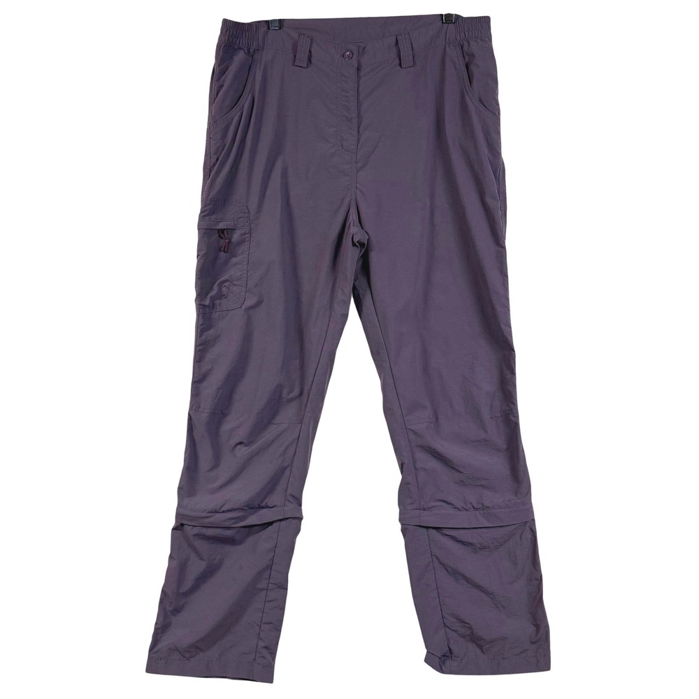 Mountain Warehouse 12 Purple Convertible Zip Off Hiking Cargo Pants Outdoor Camp